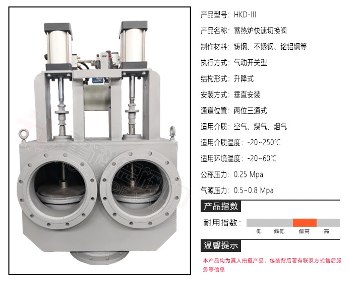 圖3工業(yè)爐系統兩位三通換向閥產品信息